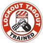 Lockout Tagout Trained Hard Hat Sticker