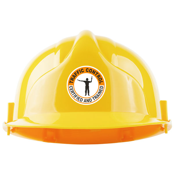 Traffic Control Certified and Trained Hard Hat Sticker