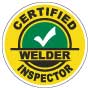 Certified Welder Inspector Hard Hat Sticker
