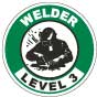 Welder Level 3 Hard Hat Sticker