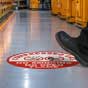 Compressed Gas No Smoking No Open Flame Floor Sign