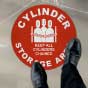 Cylinder Storage Area Floor Sign