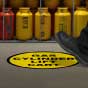 Gas Cylinder Lift Cart Floor Sign