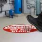 Emergency Gas Shut-Off Do Not Block Floor Sign
