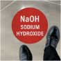 Sodium Hydroxide Floor Sign