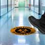 Caution Biohazard Floor Sign