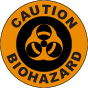 Caution Biohazard Floor Sign