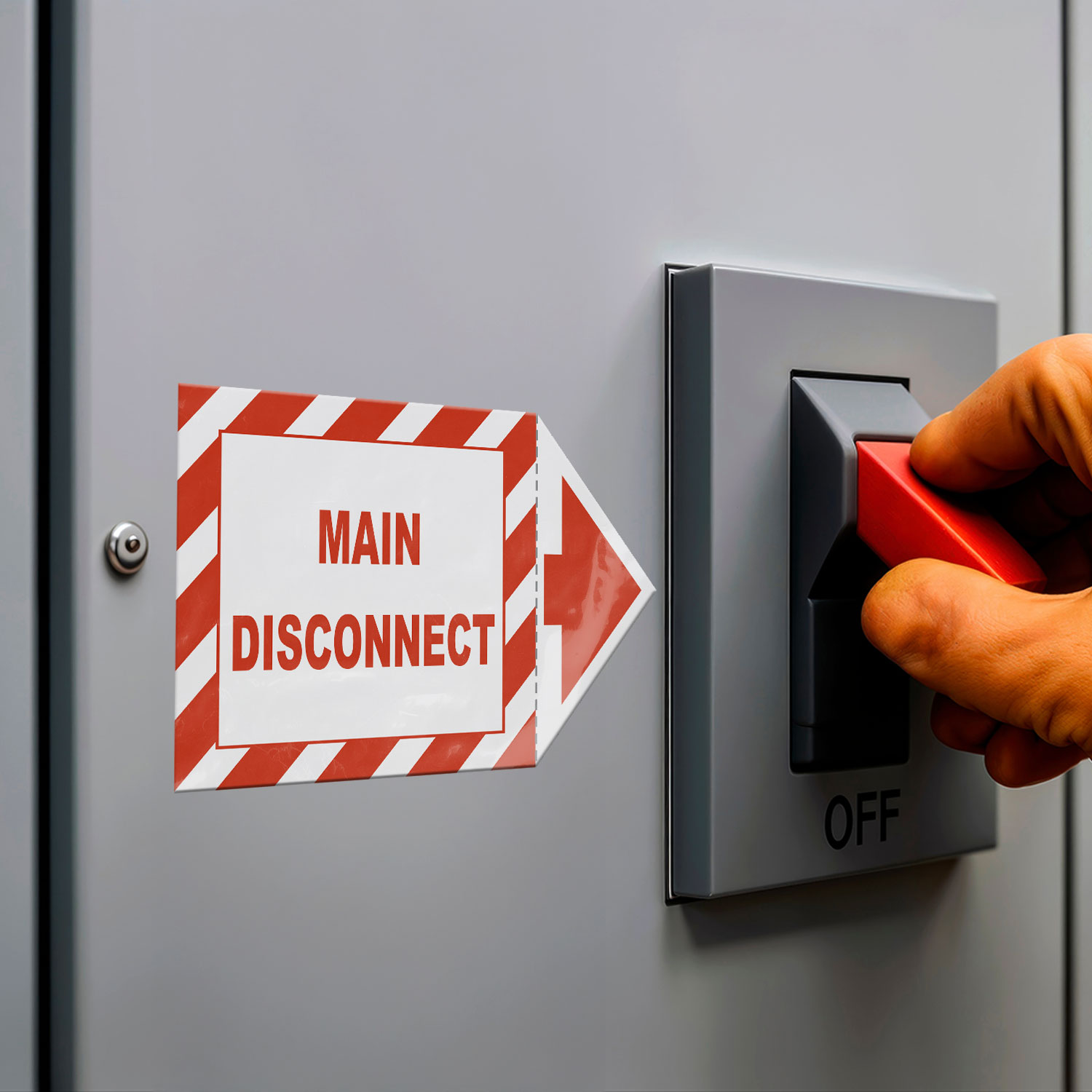 Main Disconnect Arrow Label