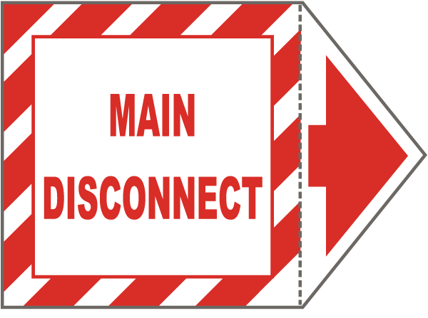 Main Disconnect Arrow Label