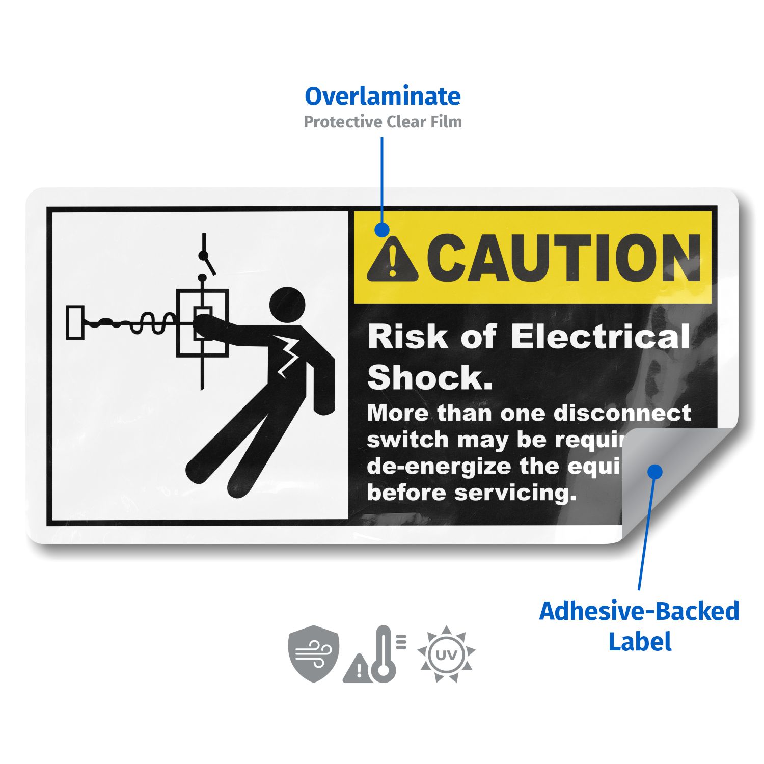 Risk of Electrical Shock Label
