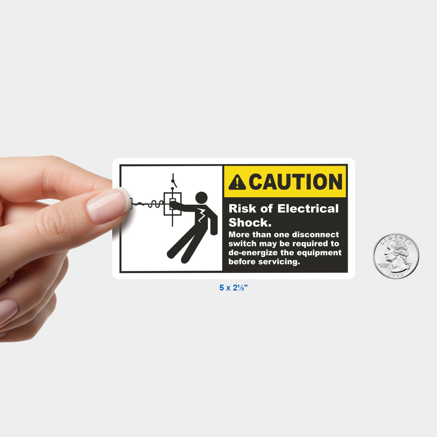 Risk of Electrical Shock Label