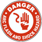 Danger Arc Flash And Shock Hazard Floor Label