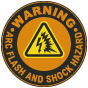 Warning Arc Flash And Shock Hazard Floor Label