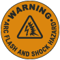 Warning Arc Flash And Shock Hazard Floor Label