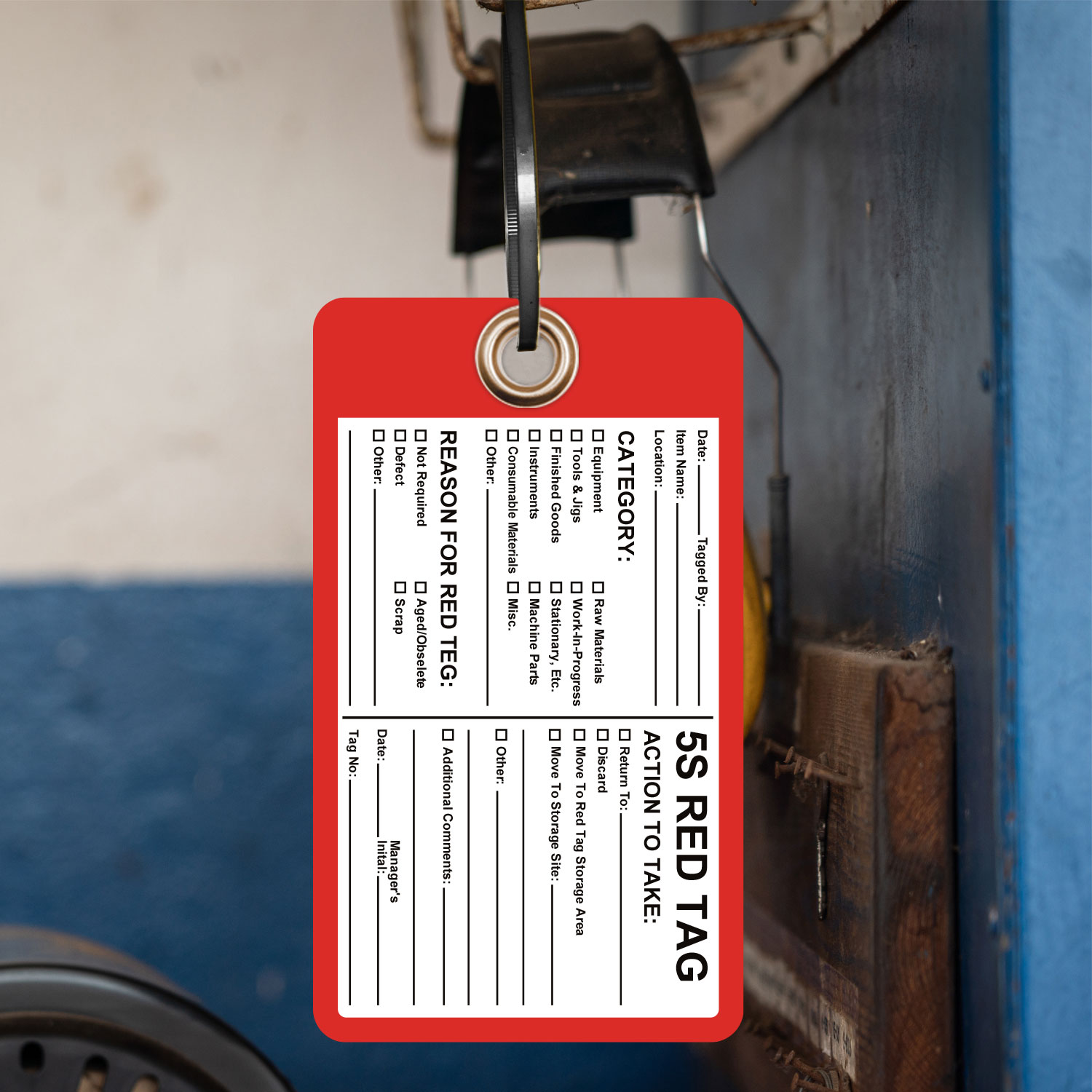 5s Laminated Red Tag