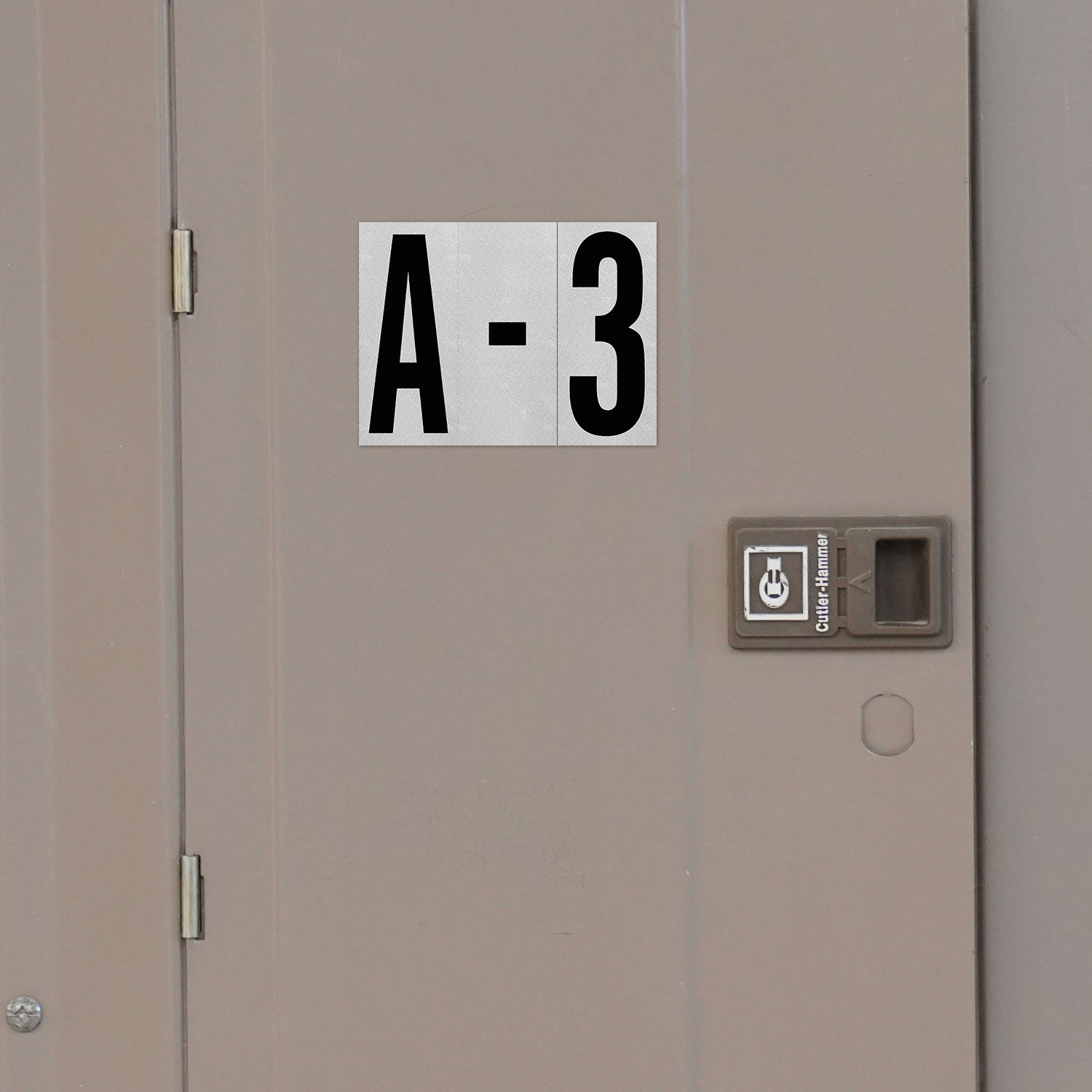 3.5" Black Character on White EG Reflective Vinyl Label