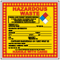 Hazardous Waste with NFPA Diamond Label