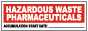 Hazardous Waste Pharmaceuticals Label
