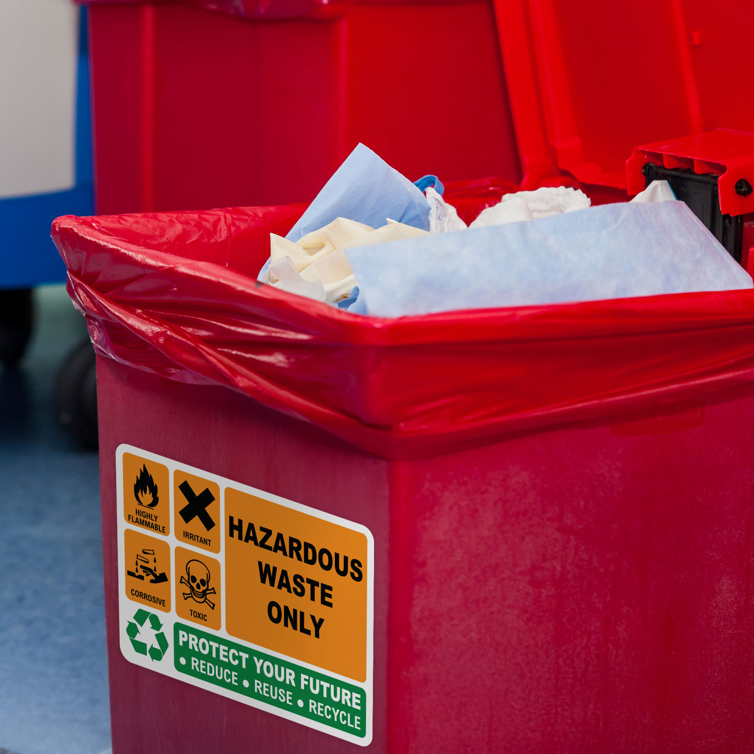 Hazardous Waste Only Protect Your Future Sign