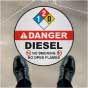 NFPA Diesel 1-2-0 White Floor Sign