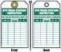 Eye Wash Station Inspection Tag