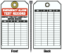 Emergency Alarm Test Record Tag