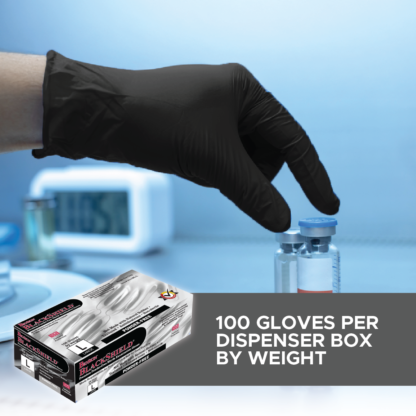 6 Mil Black Nitrile Gloves 