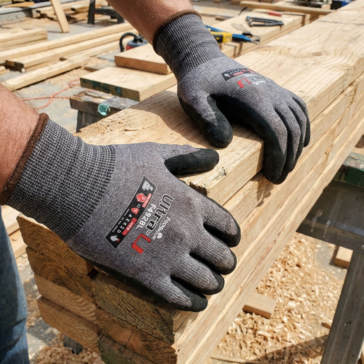 A6 Cut Level 18 Gauge Salt & Pepper Anti-Cut Gloves