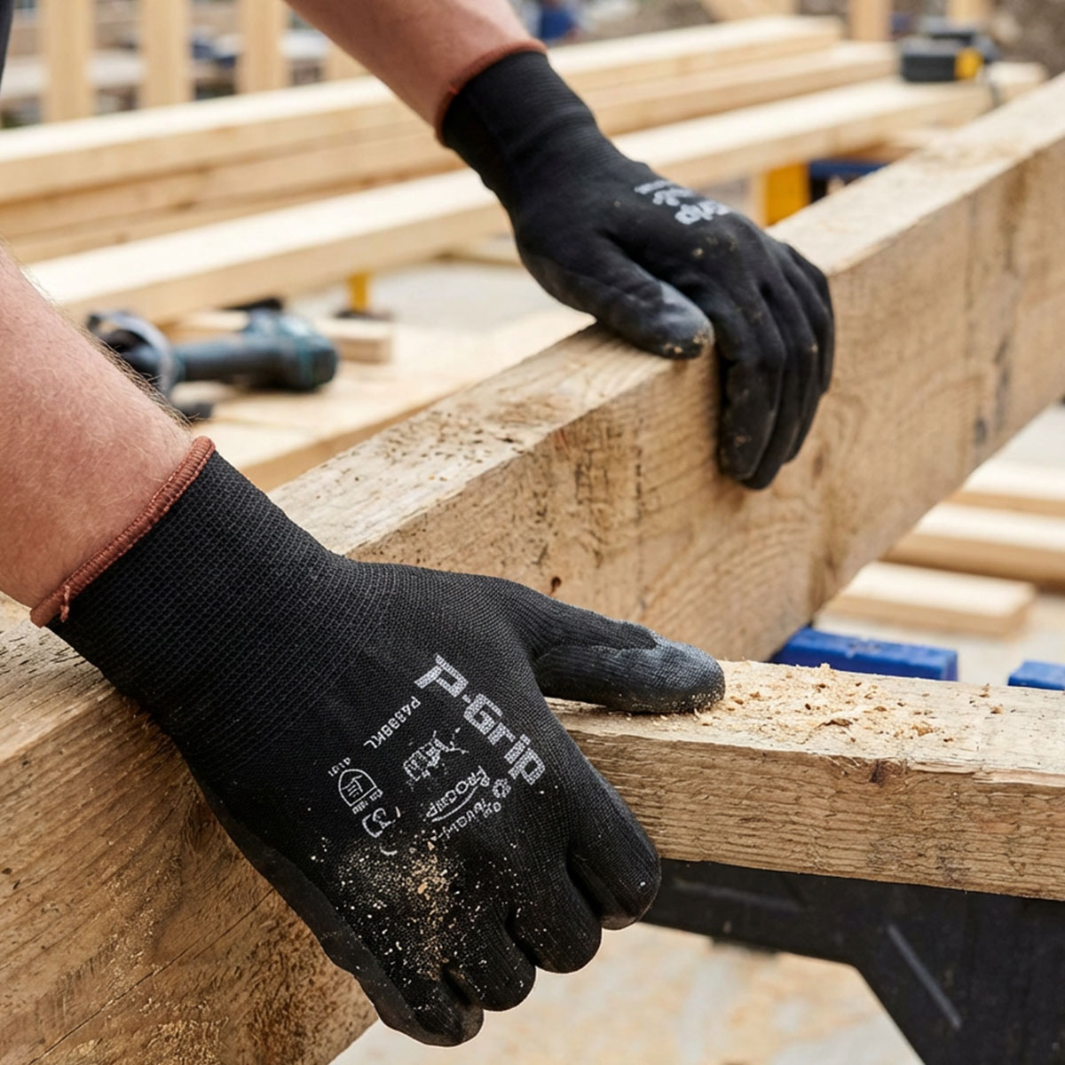 Polyurethane Coated Gloves Black