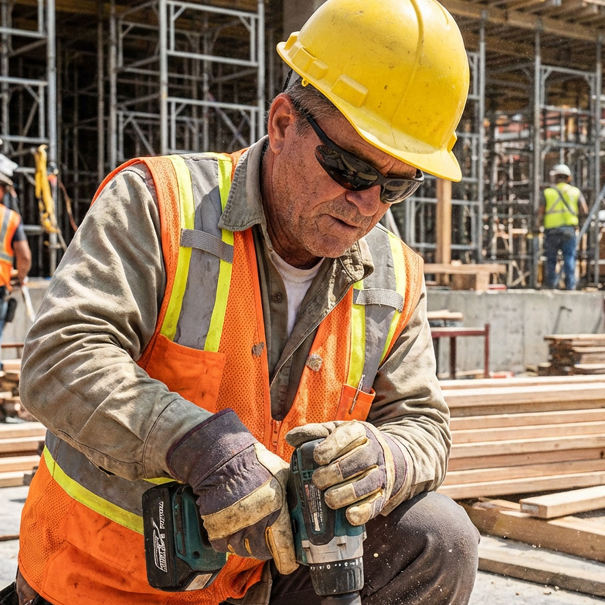 Semi-Frane Safety Glasses- Black Frame & Gray Lens