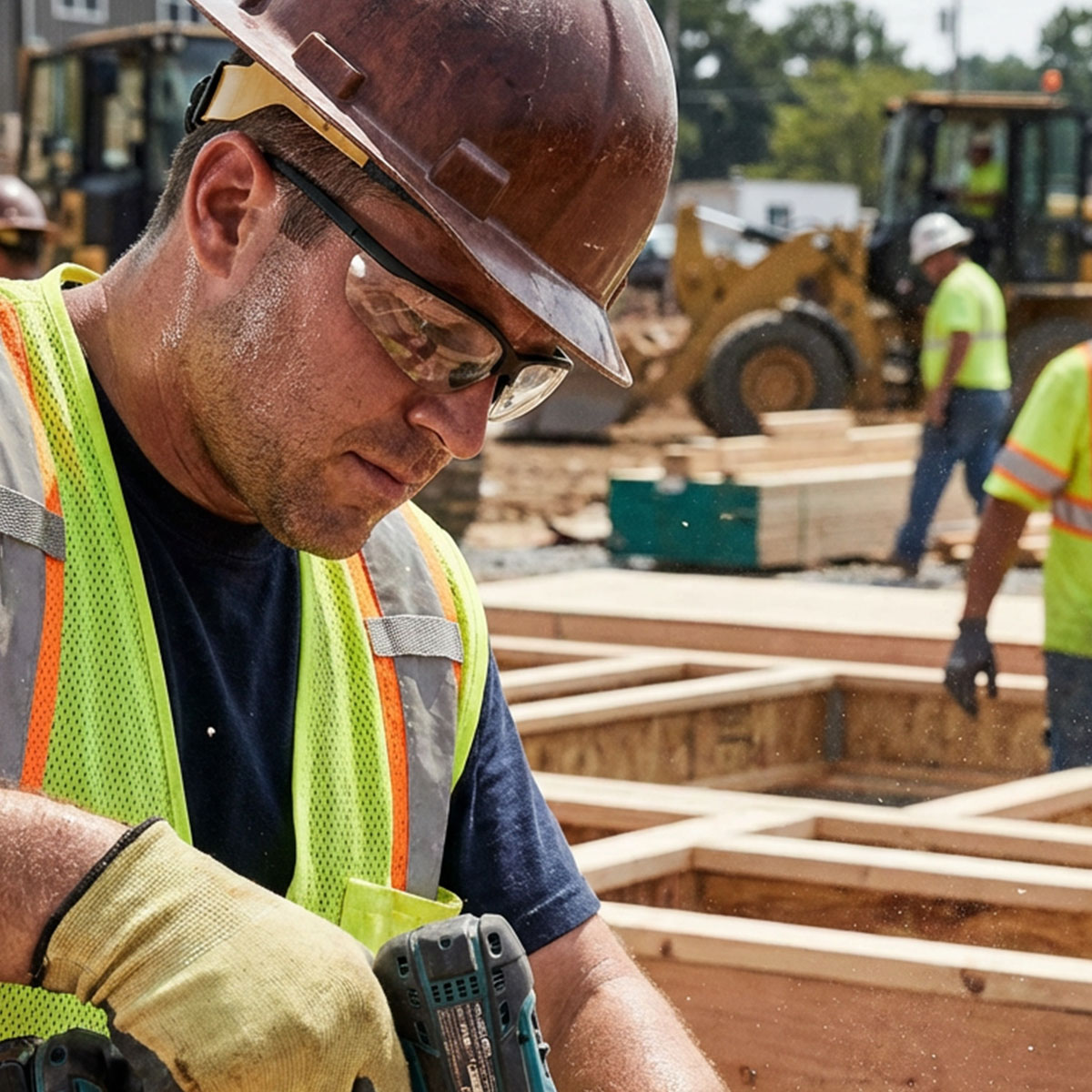 Semi-Frame Safety Glasses- Black Frames, Indoor/Outdoor Lens
