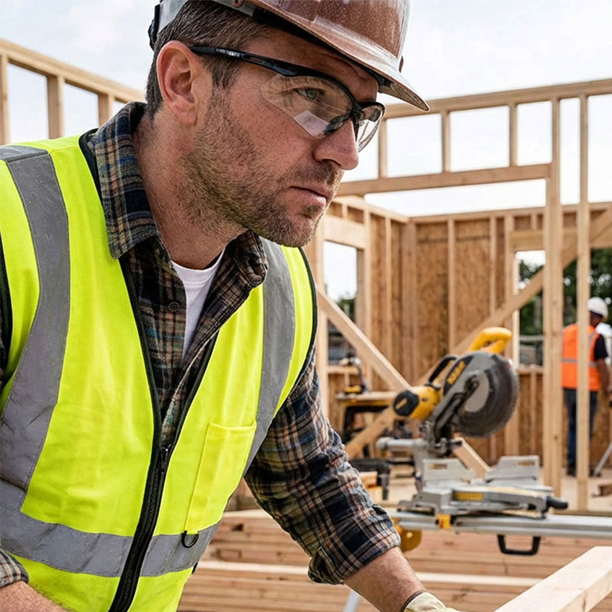 Semi-Frame Safety Glasses- Clear & Anti Scratch