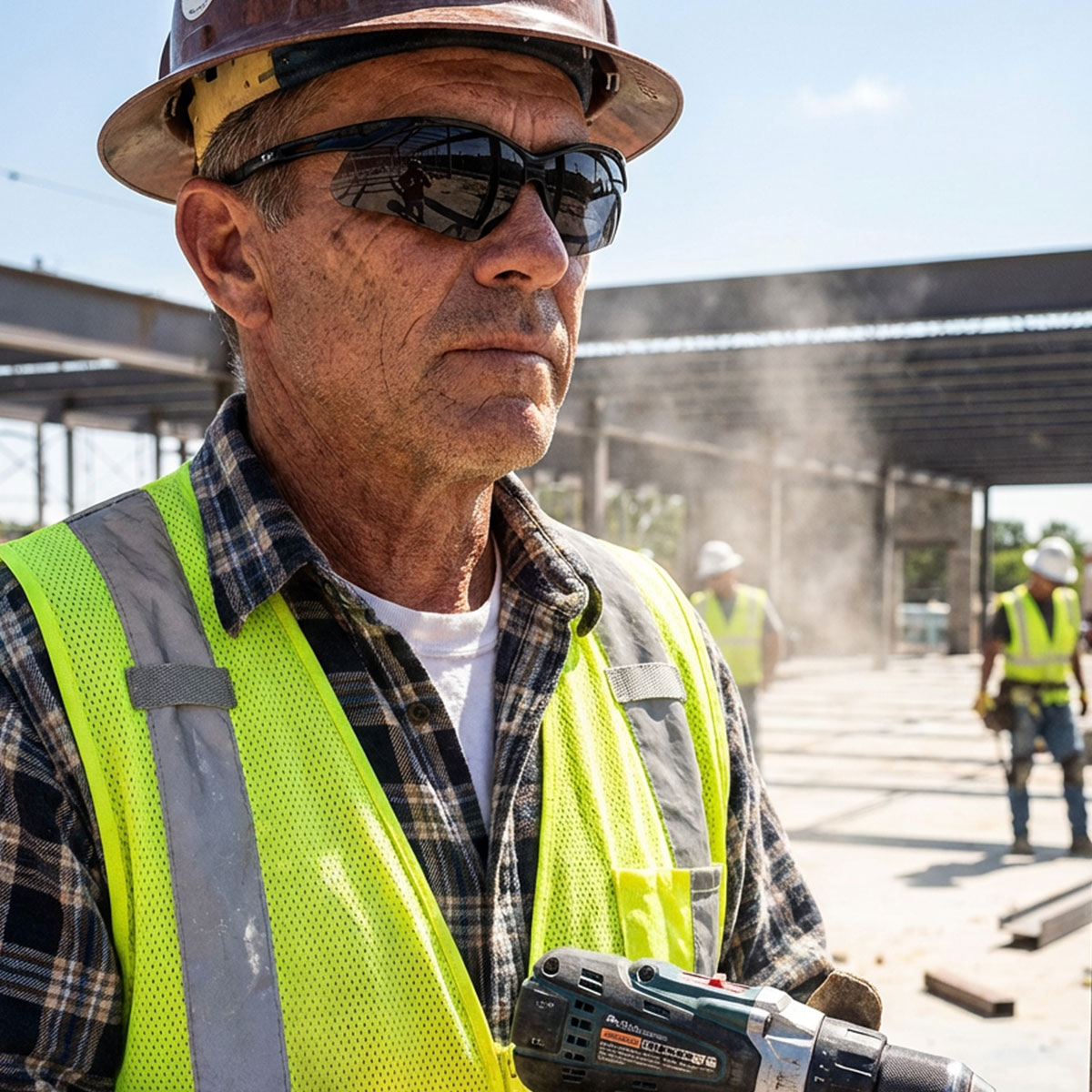 Semi-Frame Safety Glasses- Gray & Anti Scratch