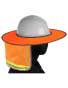 Full Brimmed Helmet Neck Shade Safety Orange
