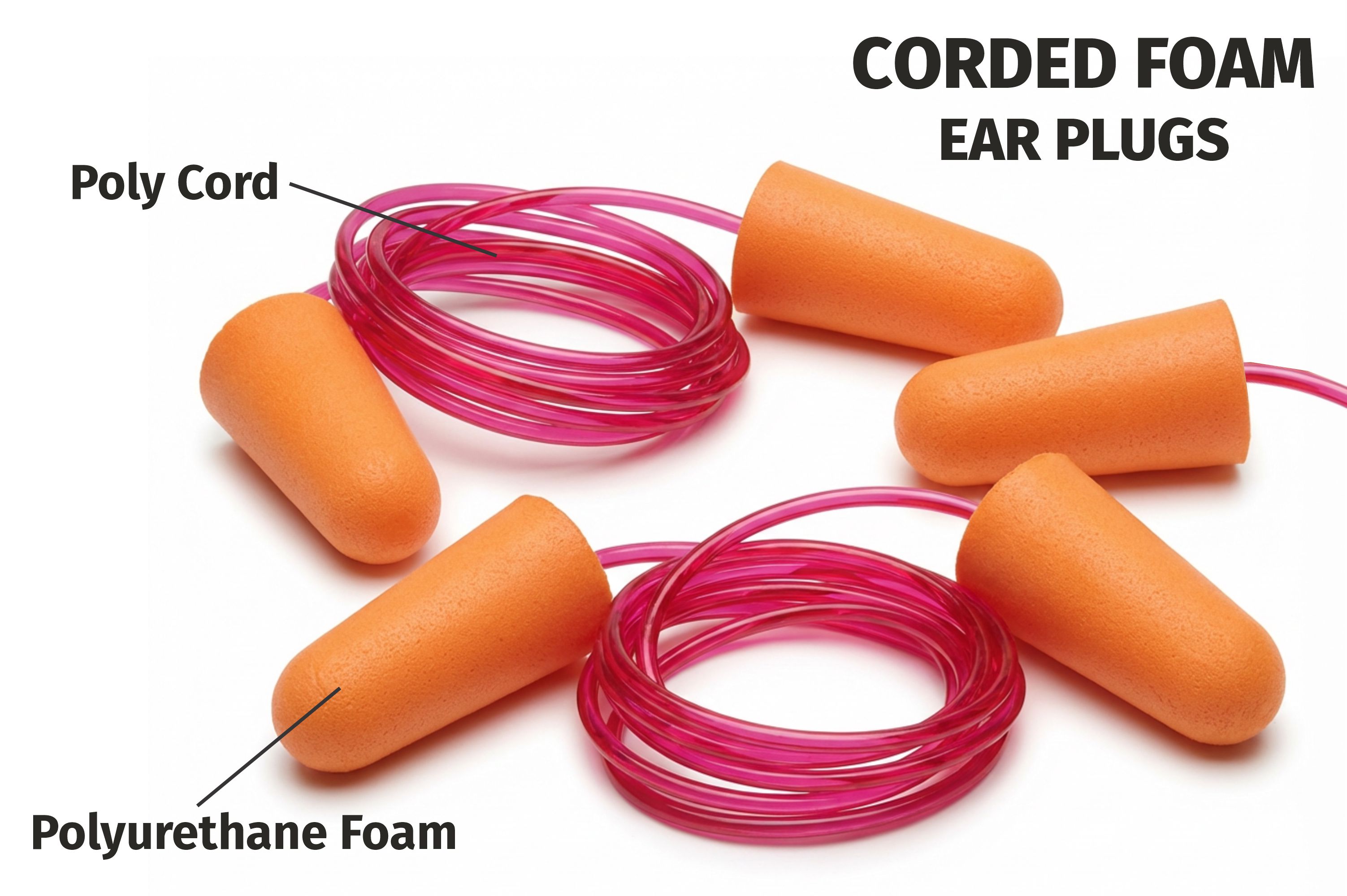Corded Foam Ear Plugs