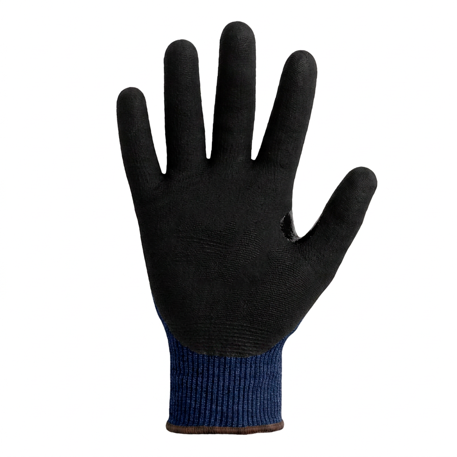 ANSI A9 Black Sandy Foam Nitrile Blue Cut Resistant Gloves