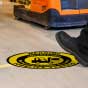 Bilingual Warning Forklift Traffic Floor Sign