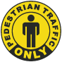 Pedestrian Traffic Only Floor Sign