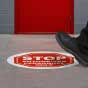 Stop Authorized Only Floor Sign