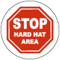 Stop Hard Hat Area Floor Sign