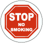 Stop No Smoking Floor Sign