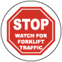 Stop Watch For Forklift Floor Sign