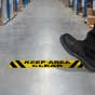 Keep Area Clear Floor Sign