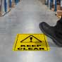 Keep Clear Floor Sign