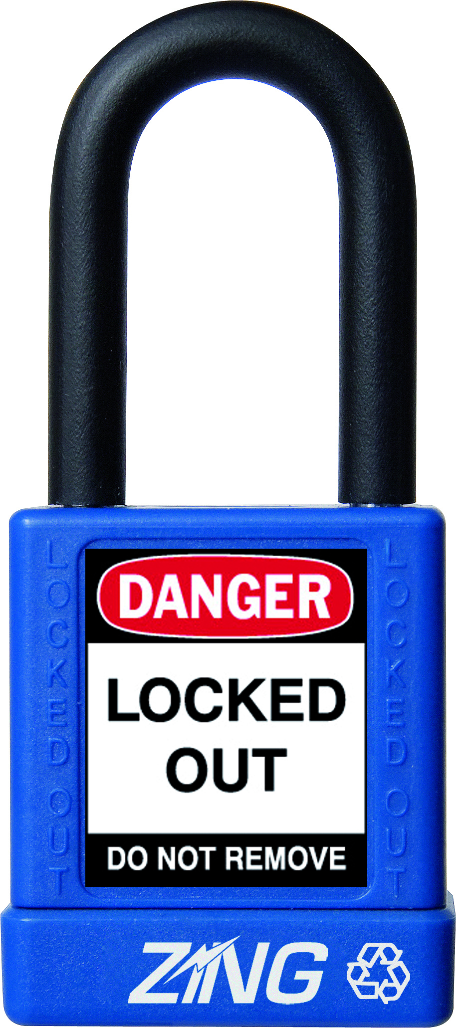 Lockout Padlock,1.5" Shackle, Blue, Keyed Different