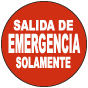 Spanish Emergency Exit Floor Sign