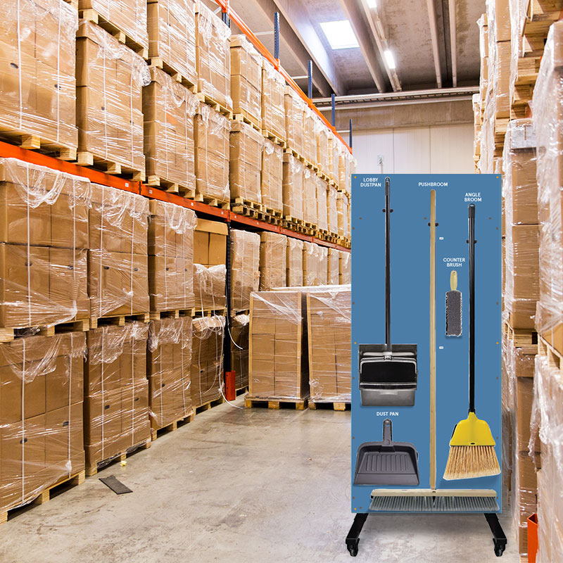 Clean and Sweep Tools 5S Dry Mobile Shadow Board Blue/Black