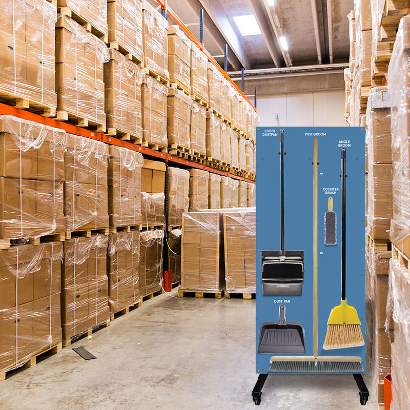 Clean and Sweep Tools 5S Dry Mobile Shadow Board Blue/White