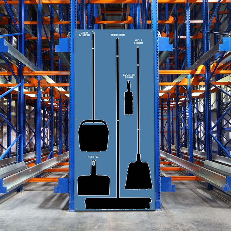 Clean and Sweep 5S Dry Shadow Board Blue/Black