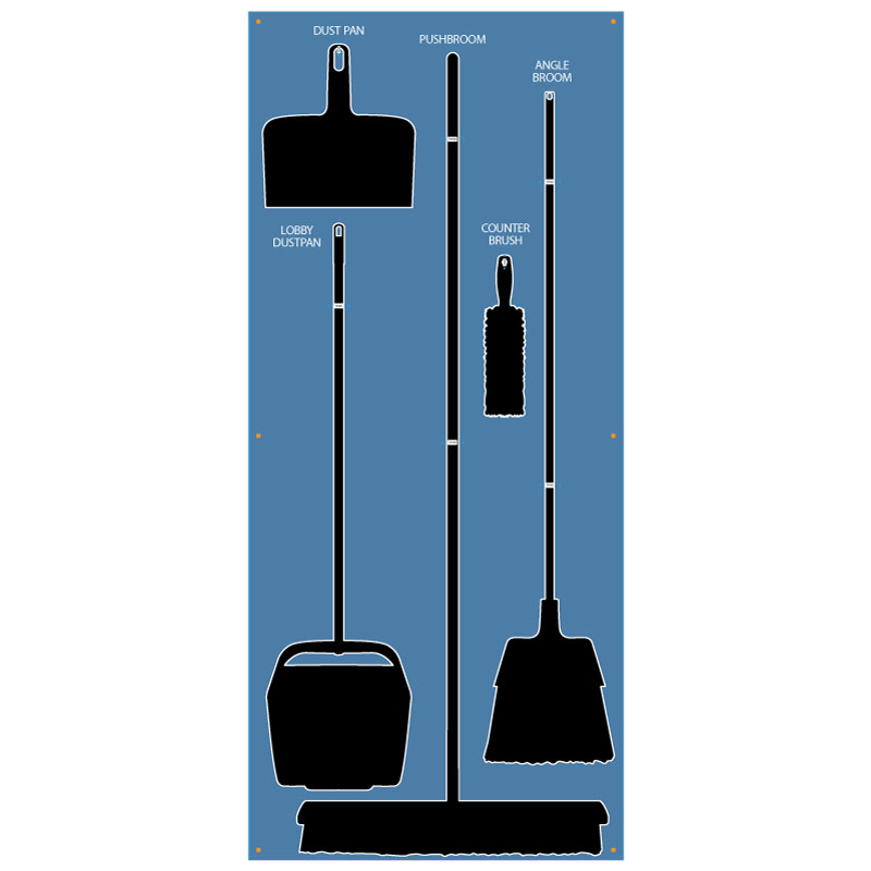 Clean and Sweep 5S Dry Shadow Board Blue/Black